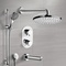 Chrome Thermostatic Tub and Shower Set with Rain Shower Head and Hand Shower
